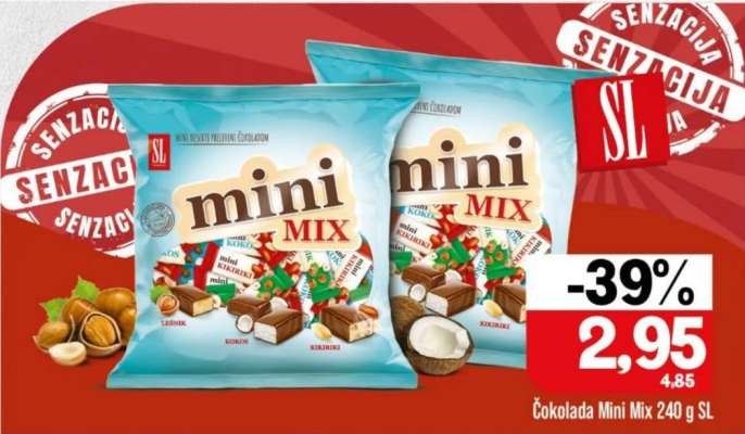 Čokolada Mini Mix 240 g SL