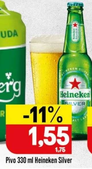Pivo 330 ml Heineken Silver