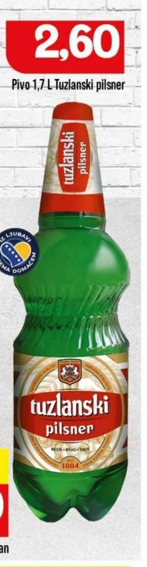 Pivo 1,7 L Tuzlanski pilsner