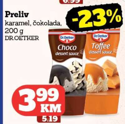 Preliv karamel, čokolada