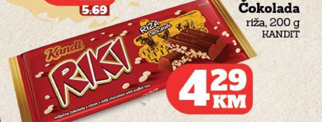 Čokolada riža 200 g Kandit