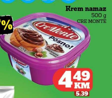 Krem namaz CRE MONTE 500 g