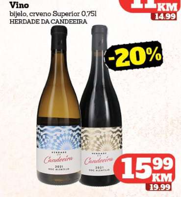 Vino bijelo, crveno Superior 0,75l HERDADE DA CANDEEIRA