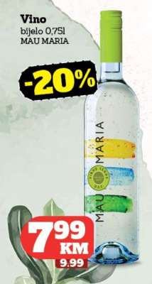 Vino bijelo 0,75l MAU MARIA
