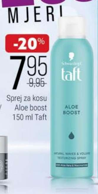 Sprej za kosu Aloe boost 150 ml Taft