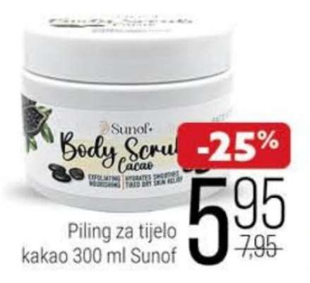 Piling za tijelo kakao 300 ml Sunof