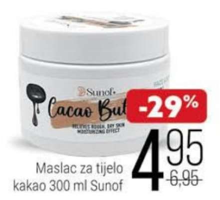 Maslac za tijelo kakao 300 ml Sunof