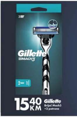 Gillette Brijač Mach3 +2 patrone