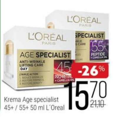 Krema Age specialist 45+ / 55+ 50 ml L'Oreal