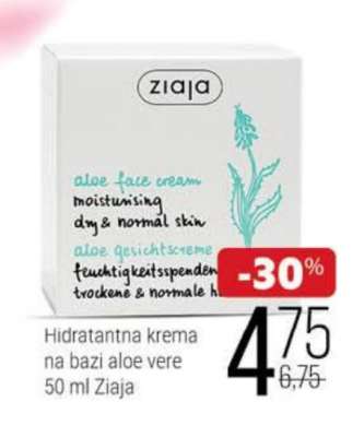 Hidratantna krema na bazi aloe vere 50 ml Ziaja