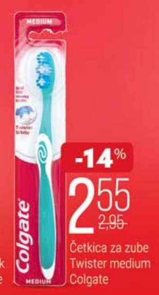 ČETKICA ZA ZUBE TWISTER MEDIUM COLGATE