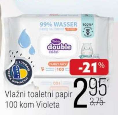 Vlažni toaletni papir 100 kom Violeta