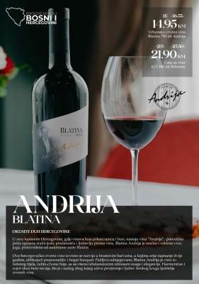 Vrhunsko crveno vino Blatina 750 ml Andrija