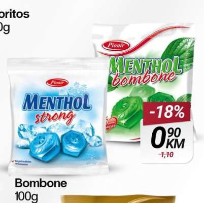 Menthol bombone