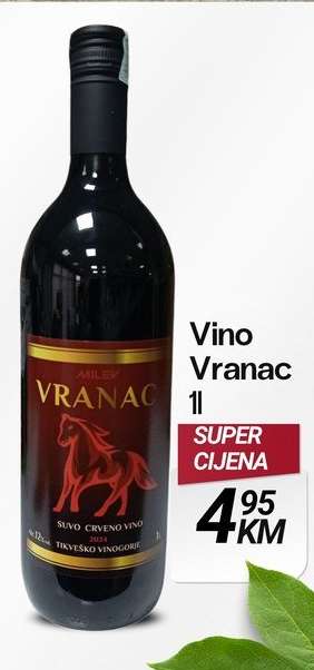 Vino Vranac 1l