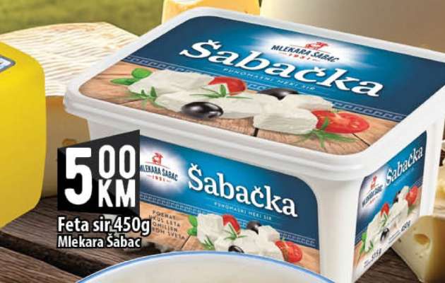 Feta sir 450g Mlekara Šabac