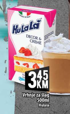 Hulala Vrhnje za šlag