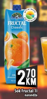 Sok Fructal 1L narandža