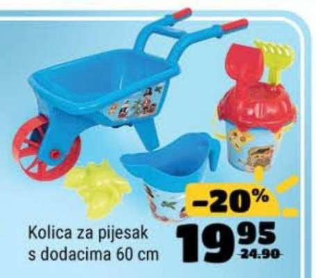 Kolica za pijesak s dodacima 60 cm