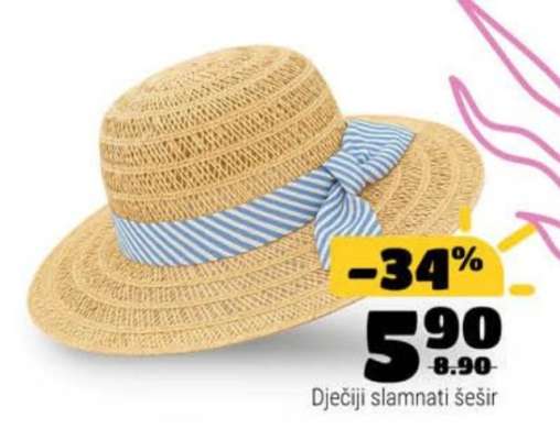 Dječiji slamanti šešir