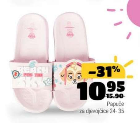 Papuče za djevojčice 24-35