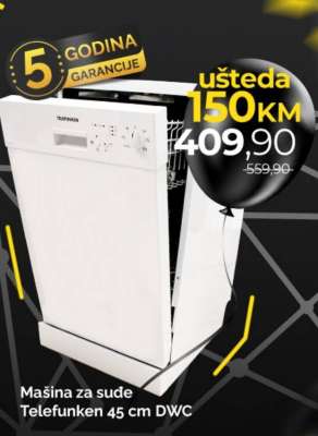 Mašina za sude Telefunken 45 cm DWC
