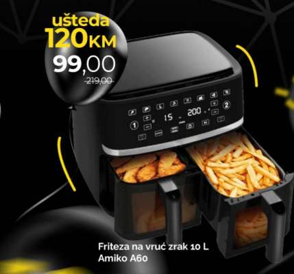 Friteza na vruć zrak 10 L Amiko A60