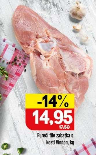 Pureći file zabatka s kosti Vindon, kg