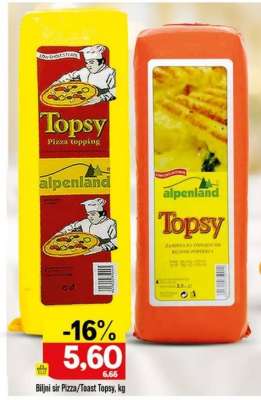Biljni sir Pizza/Toast Topsy, kg
