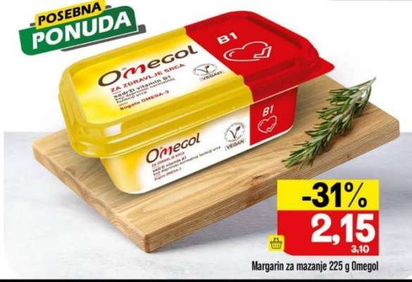 Margarin za mazanje 225 g Omegol