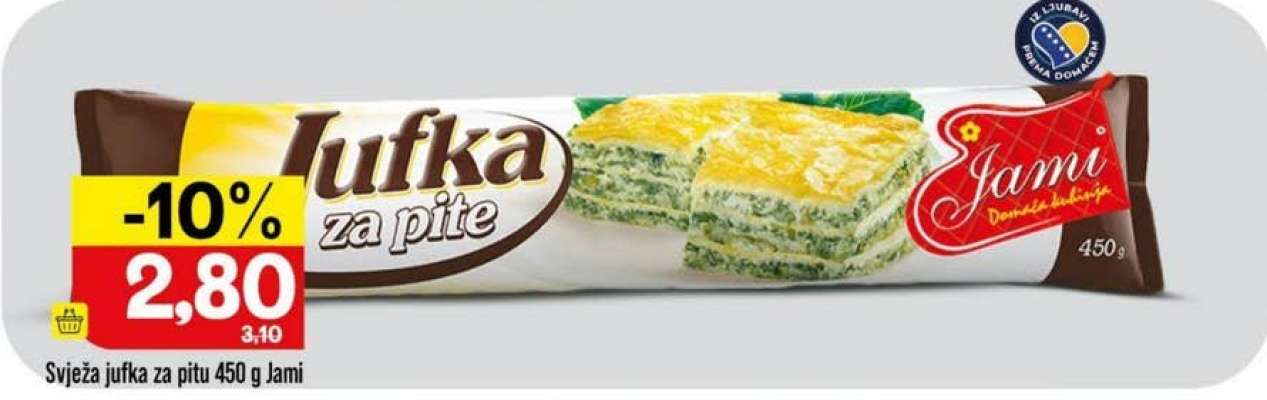 Svježa jufka za pitu 450 g Jami