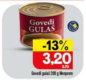 Goveđi gulaš 200 g Menprom