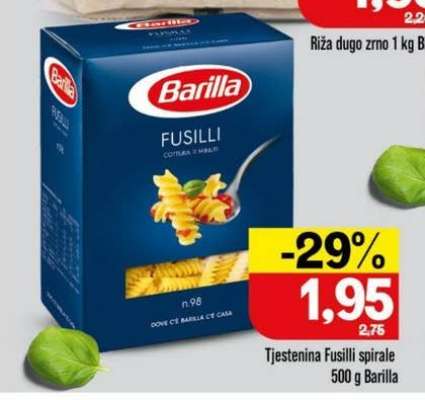 Tjestenina Fusilli spirale