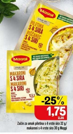 Začin za umak piletina s 4 vrste sira / makaroni s 4 vrste sira Maggi
