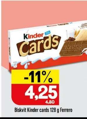 Biskvit Kinder cards 128 g Ferrero