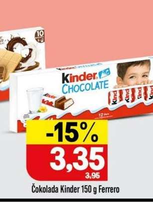 Čokolada Kinder 150 g, Ferrero