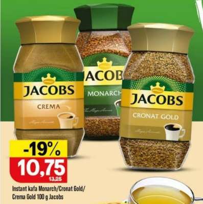 Instant kafa Monarch/Cronat Gold/Crema Gold 100 g Jacobs