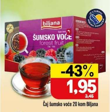 Čaj šumsko voće 20 kom Biljana