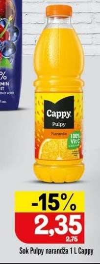 Sok Pulpy narandža 1 L Cappy