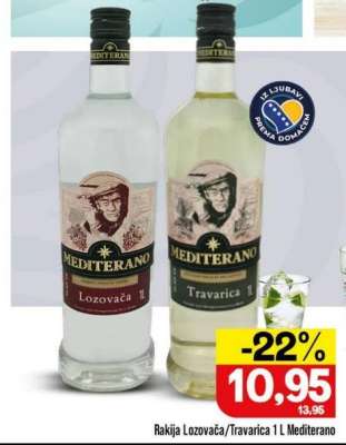 Rakija Lozovača/Travarica 1 L, Mediterano