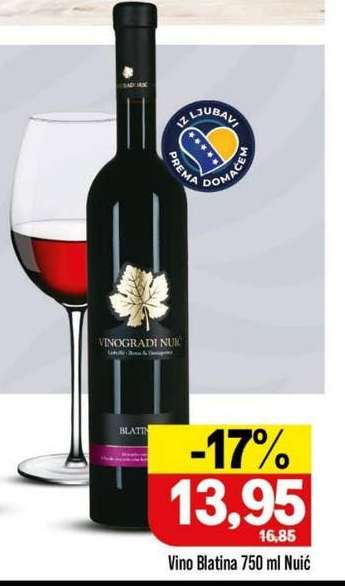 Vino Blatina 750 ml, Nuić