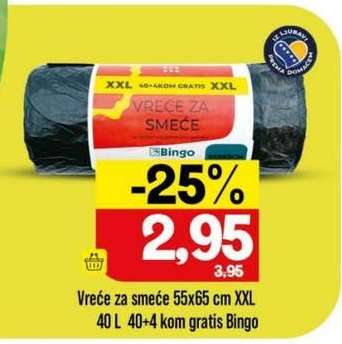 Vreće za smeće 55x65 cm XXL