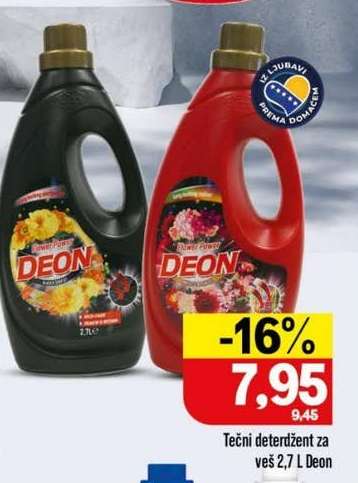 Tečni deterdžent za veš 2,7 L Deon