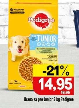 Hrana za pse Junior 2 kg Pedigree