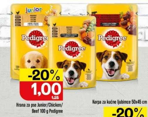 Hrana za pse Junior/Chicken/Beef 100 g Pedigree