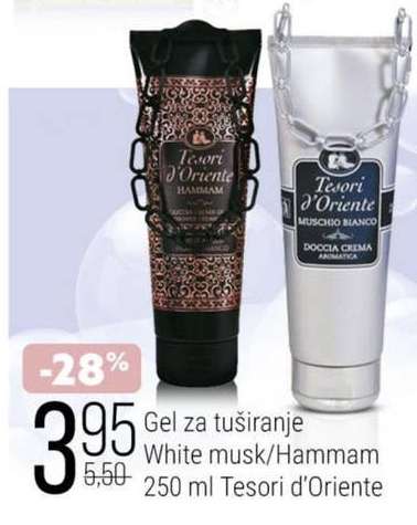 Gel za tuširanje White musk/Hammam