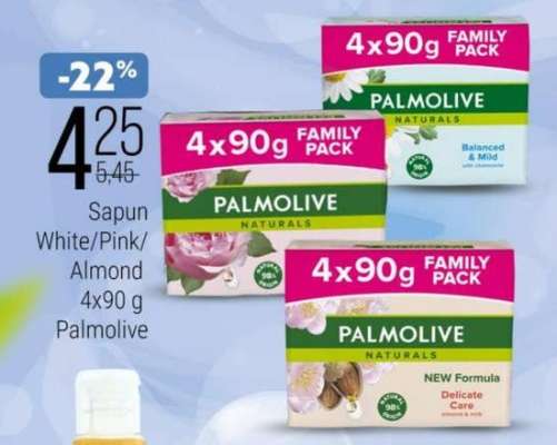 Sapun White/Pink/Almond 4x90 g Palmolive