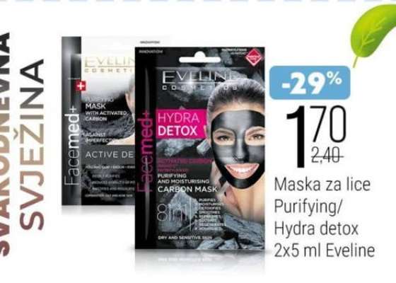 Maska za lice Purifying/Hydra detox 2x5 ml Eveline