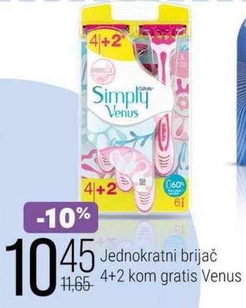 Jednokratni brijač 4+2 kom gratis Venus