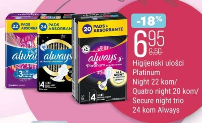 Higijenski ulošci Platinum